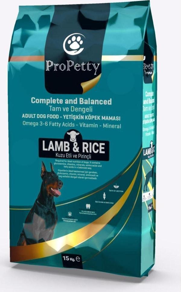 Propetty Kuzu Etli Ve Pirinçli Yetişkin Kuru Köpek Maması 15 Kg - Image 1