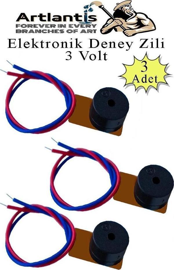 Elektronik Deney Zili 3 Adet Deney Proje Tasarım Zili 3 Volt Alarm Sinyal Zili Haparlör Mini Zil - Image 1
