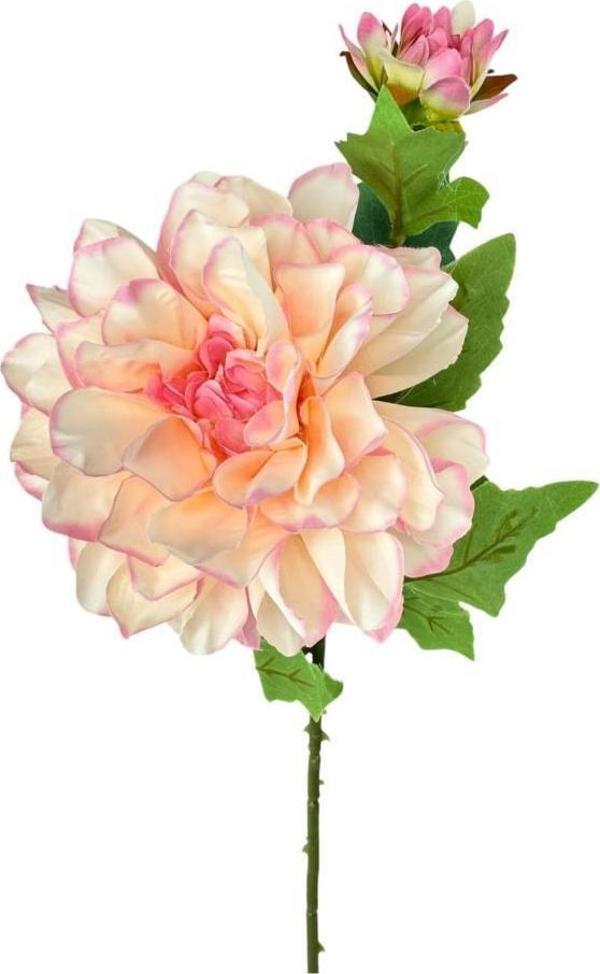 Netten Evime Yapay Çiçek Krizantem Pembe Tek Dal Tomurcuklu 65*17 cm Kumaş Çiçek Uzun Dal - Image 1