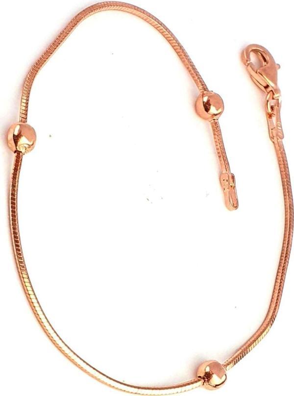 925 ayar Gümüş Rose Zincir Bileklik  - Image 1