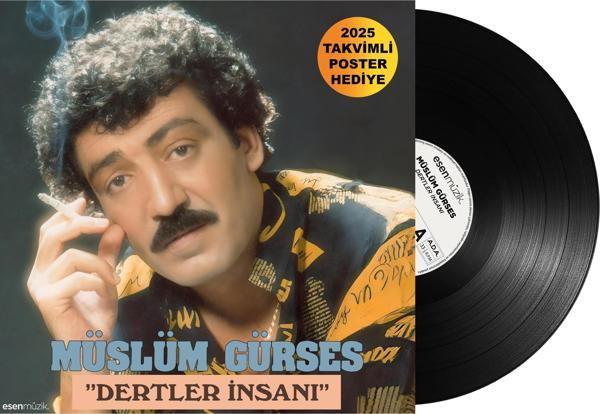 Müslüm Gürses - Dertler İnsanı  (2025 Takvimli Poster Hediye) (Plak) - Image 1