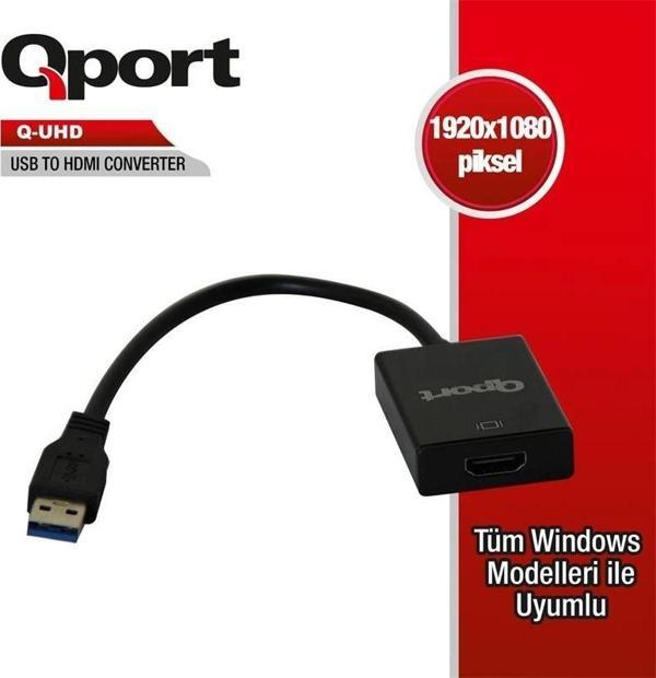 Qport Q-uhd Usb 3.0 To Hdmı Dönüştürücü - Image 1