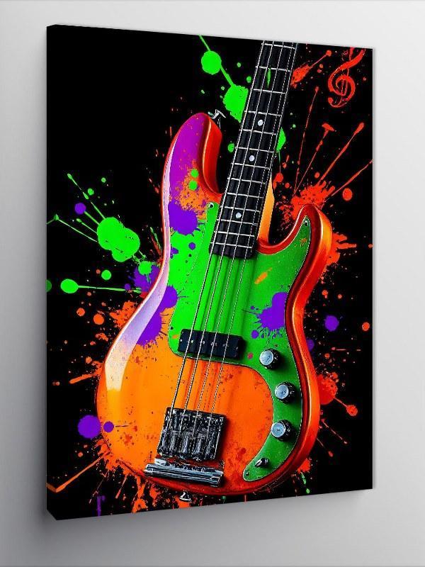 Kanvas Tablo Renkli Elektro Gitar - Image 1