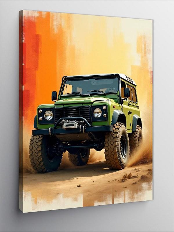 Kanvas Tablo Yeşil 4X4 Macerası - Image 1