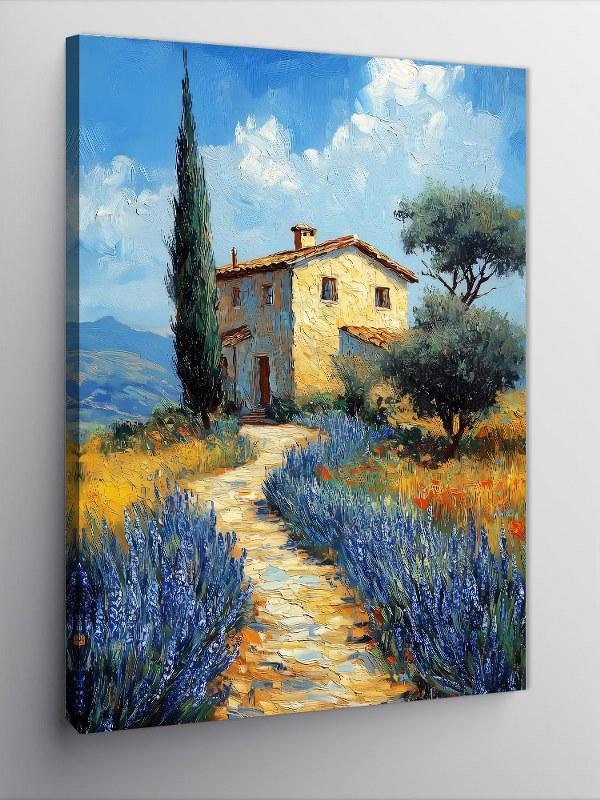 Kanvas Tablo Lavanta Tarlasında Akşam - Image 1