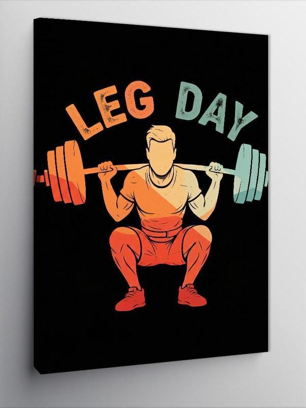 Kanvas Tablo Leg Day Ve Sporcu - Image 1