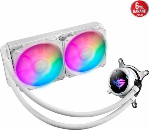 Asus Rog Strıx Lc Iı 240 Argb Aura Sync Rgb 120Mm*2 Adreslenebilir Rgb Fan Cpu Sıvı Soğutucusu Beyaz - Image 1
