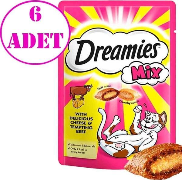 Dreamies Kedi Ödül Mix Sığır Etli Ve Peynirli 60 gr 6 AD - Image 1