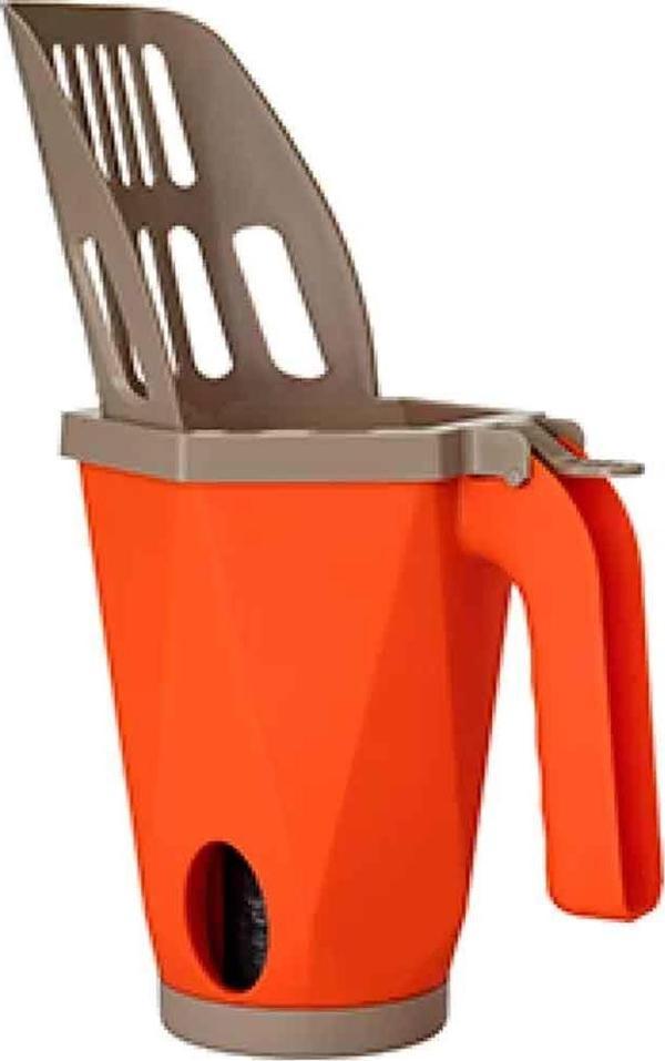 Amazon Pet Hazneli Kedi Kumu Küreği Turuncu - Image 1