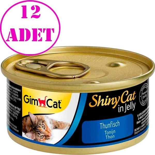 Gimcat Shiny Cat Jel İçinde Ton Balıklı Kedi Konservesi 70 gr 12 AD - Image 1