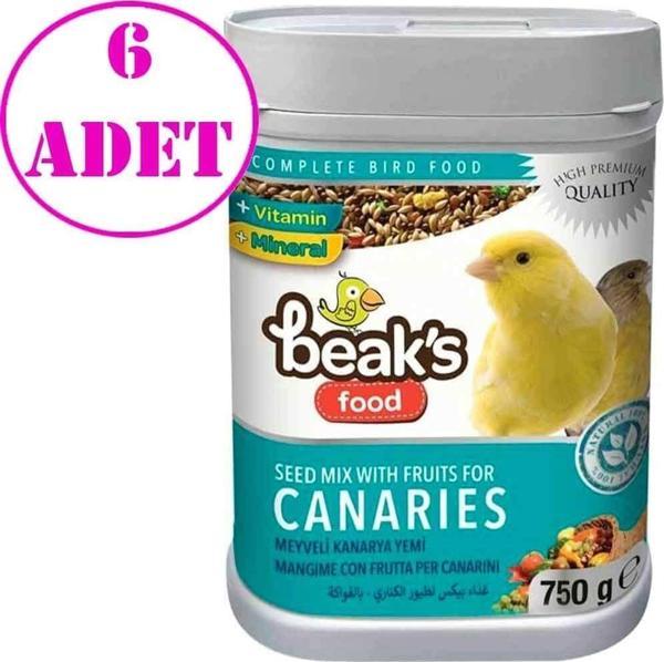 Beaks Meyveli Karışık Kanarya Yemi 750 Gr 6 AD - Image 1
