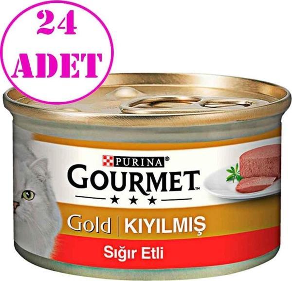 Gourmet Gold Kıyılmış Sığır Etli Kedi Konserve 85 Gr 24 AD - Image 1