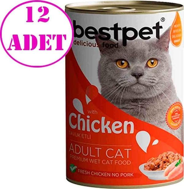 BestPet Tavuklu Kedi Konservesi 400gr 12 AD - Image 1