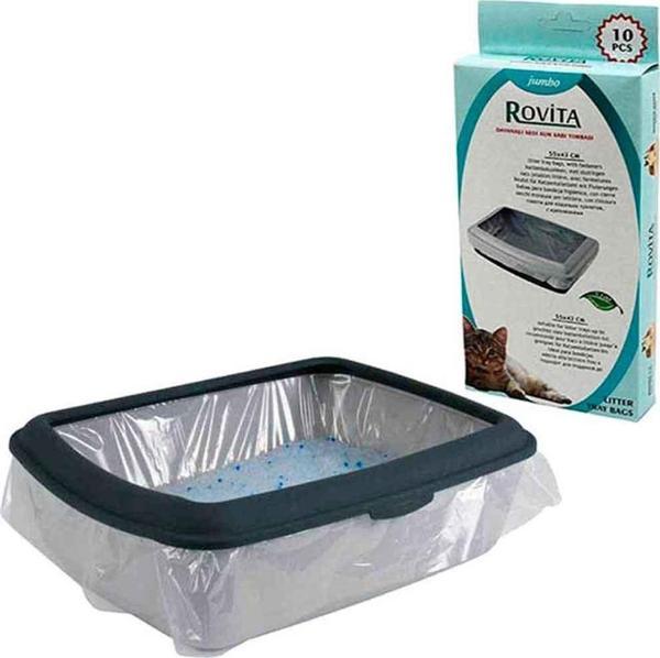 Rovita Dayanıklı Kedi Kum Kabı Torbası 55x43 cm 10 Adet - Image 1