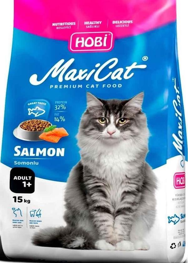 Hobi Maxicat Somon Balıklı Yetişkin Kedi Maması 15 Kg - Image 1