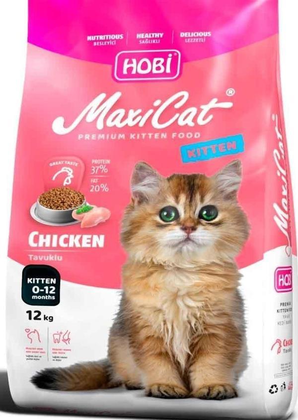 Hobi Maxicat Yavru Kedi Maması Tavuklu 12 Kg - Image 1