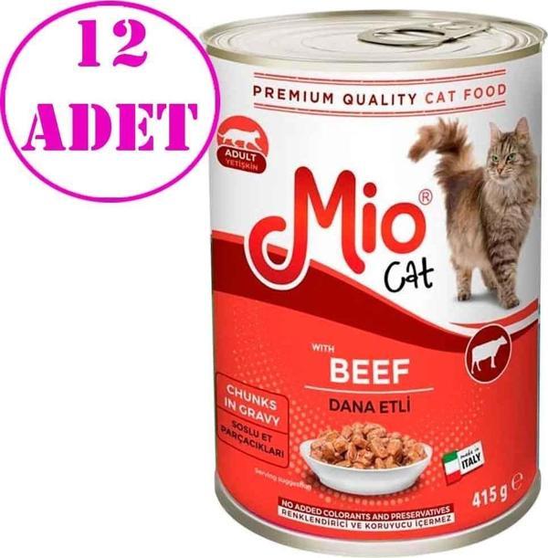 Mio Kedi Konservesi Dana Etli 415 Gr 12 AD - Image 1