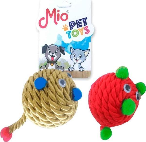 Mio Kedi Oyuncağı Renkli No 5 İp Top 1 AD - Image 1