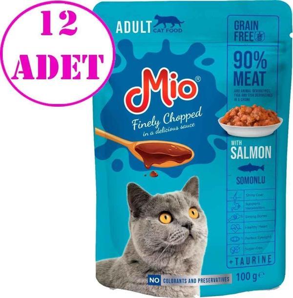 Mio Kedi Yaş Mama Somonlu 100 Gr 12 AD - Image 1
