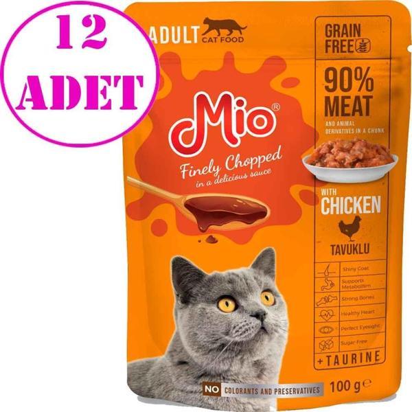 Mio Kedi Yaş Mama Tavuk Etli 100 Gr 12 AD - Image 1
