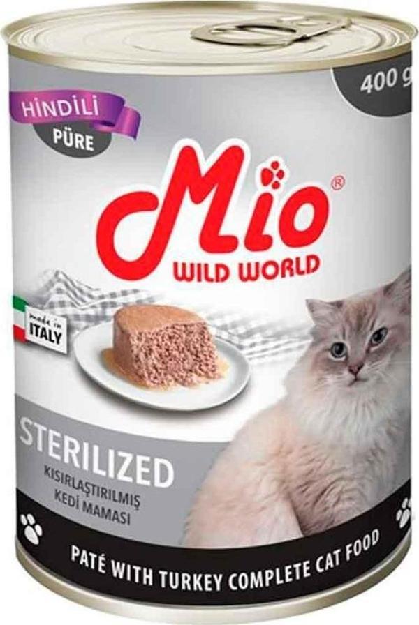 Mio Kısırlaştırılmış Kedi Konservesi Hindi Etli Püre 400 Gr - Image 1