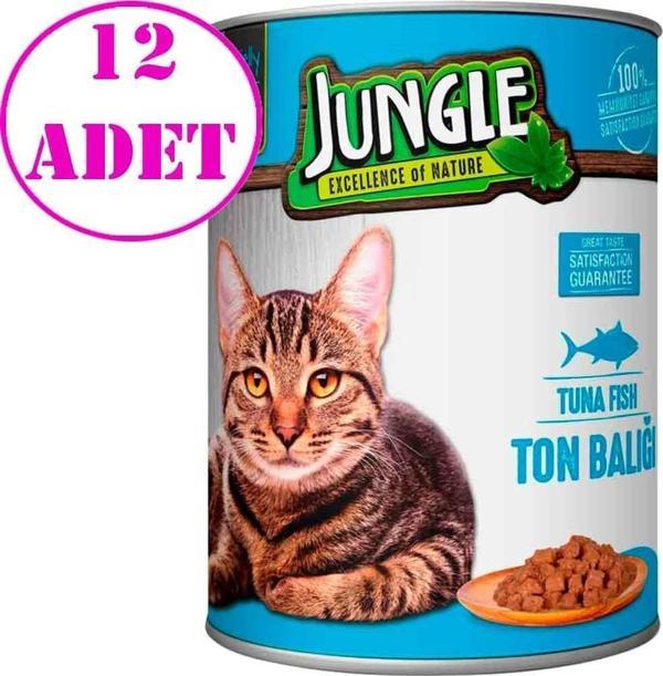 Jungle Kedi Konservesi Ton Balıklı 415 GR 12 AD - Image 1