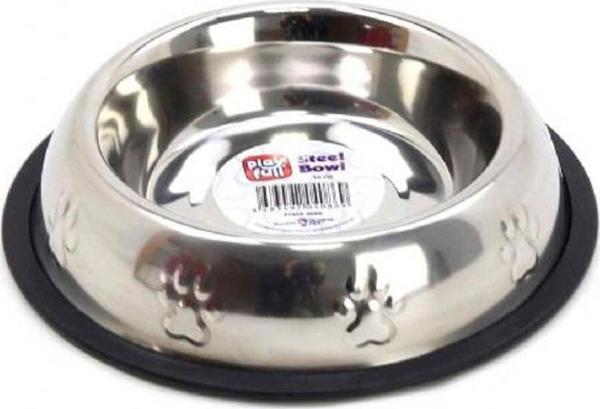 Playfull Pati Kabartma Desenli Çelik Mama ve Su Kabı 24 Oz PFMK-4087 - Image 1