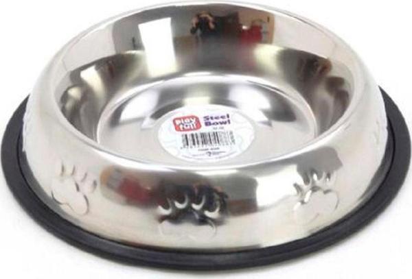 Playfull Pati Kabartma Desenli Çelik Mama ve Su Kabı 32 Oz PFMK-4088 - Image 1