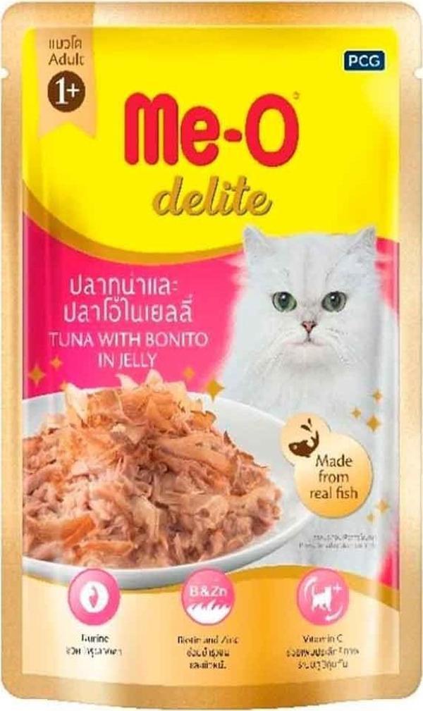 Me-O Delite Pouch Kedi Konservesi Palamut ve Ton Balıklı 70 Gr - Image 1