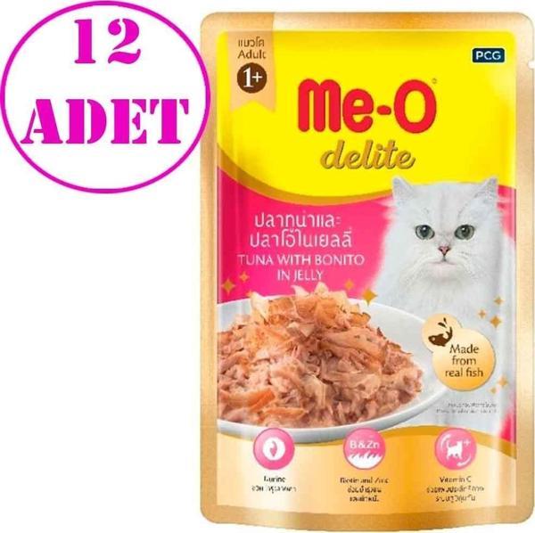 Me-O Delite Pouch Kedi Konservesi Palamut ve Ton Balıklı 70 Gr 12 AD - Image 1