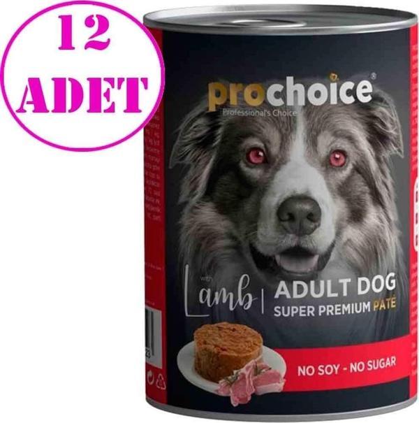Pro Choice Kuzu Etli Pate Köpek Konservesi 400 Gr 12 AD - Image 1