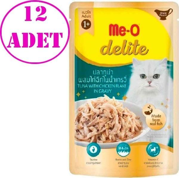 Me-O Delite Pouch Ton Balığı ve Tavuklu Kedi Konservesi 70 Gr 12 AD - Image 1