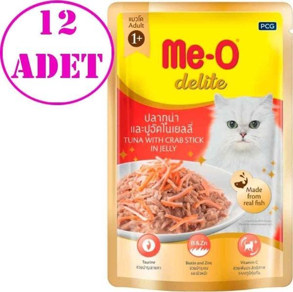 Me-O Delite Pouch Ton Balığı ve Yengeç Kedi Konservesi 70 Gr 12 AD - Image 1