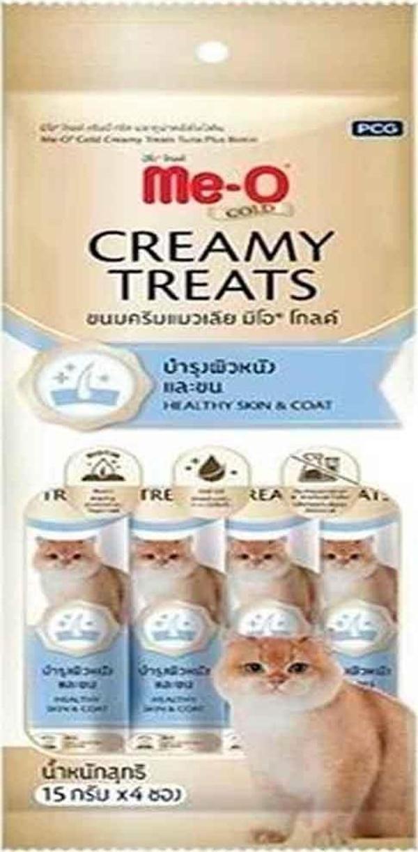 Me-O Gold Creamy Kedi Ödülü Ton Balıklı ve Biotinli 15 Gr 4'lü Paket - Image 1