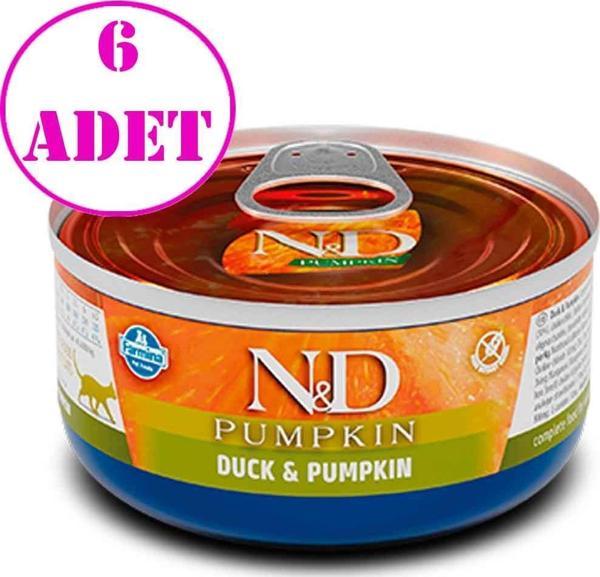 ND Balkabaklı Tahılsız Ördekli Kedi Konservesi 70 Gr 6 AD - Image 1