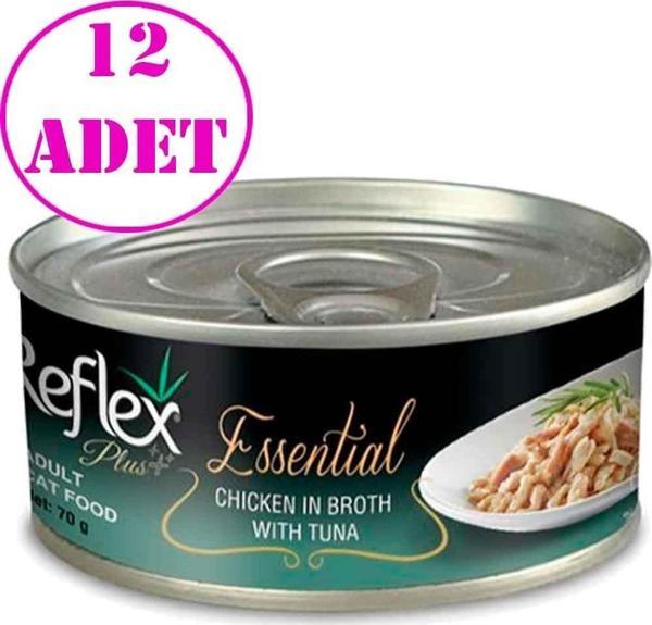Reflex Plus Essential Tavuklu ve Ton Balıklı Yetişkin Kedi Konservesi 70 Gr 12 AD - Image 1