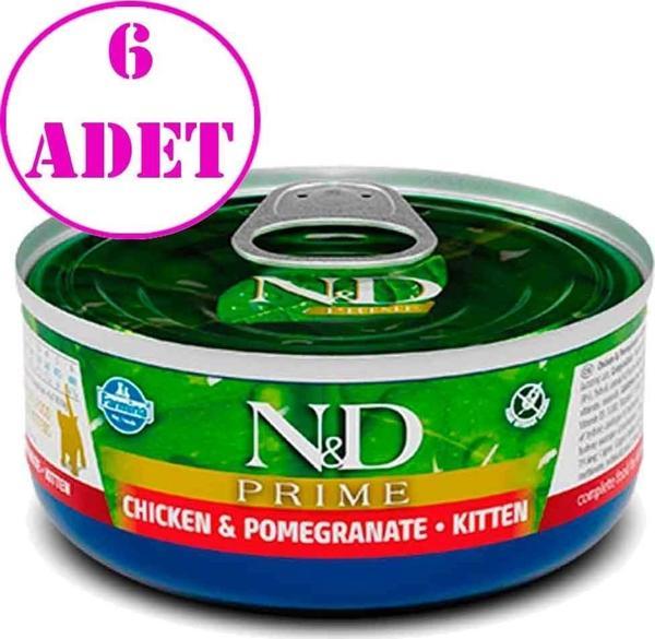 ND Prime Tahılsız Kitten Tavuklu Narlı Yavru Kedi Konservesi 70 Gr 6 AD - Image 1