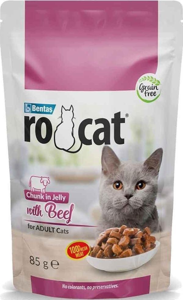 Ro Cat Biftekli Kedi Yaş Maması 85 Gr - Image 1