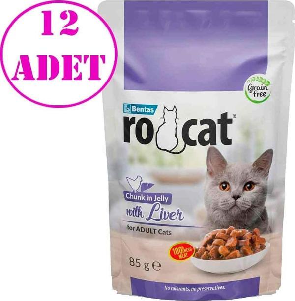 Ro Cat Ciğerli Kedi Yaş Maması 85 Gr 12 AD - Image 1