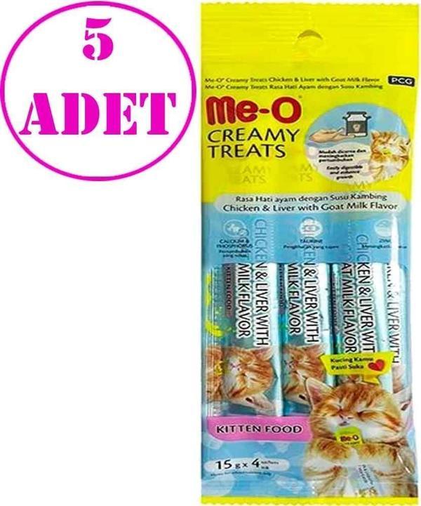 Meo Yavru Kedi Ödülü Tavuklu Ciğerli ve Keçi Sütlü 4x15 gr 5 AD - Image 1