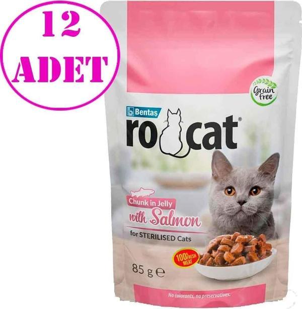 Ro Cat Somonlu Kedi Yaş Maması 85 Gr 12 AD - Image 1