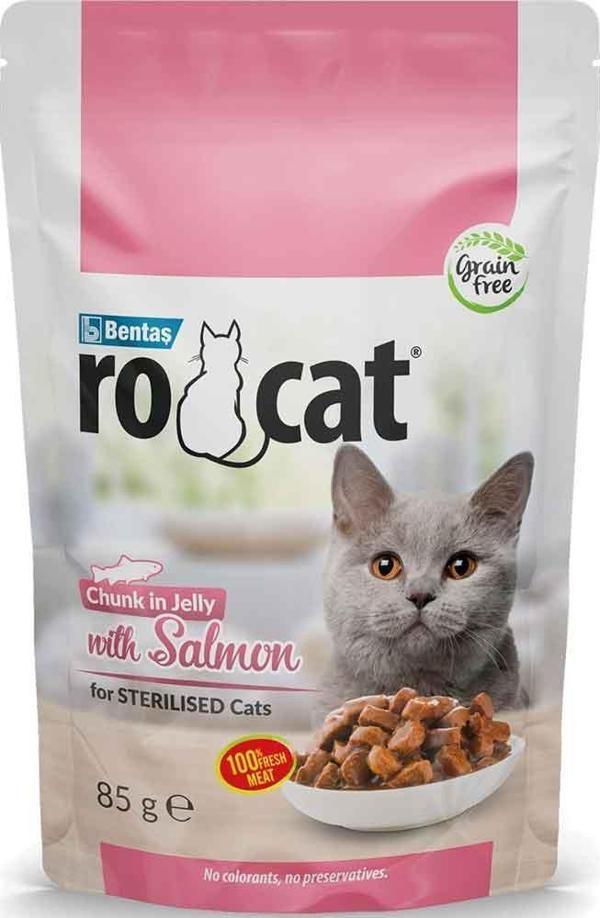 Ro Cat Sterilised Somonlu Kedi Yaş Maması 85 Gr - Image 1