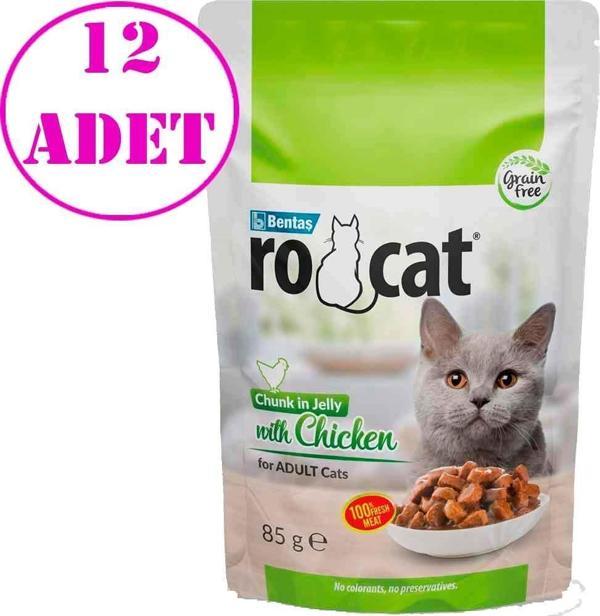 Ro Cat Tavuklu Kedi Yaş Maması 85 Gr 12 AD - Image 1