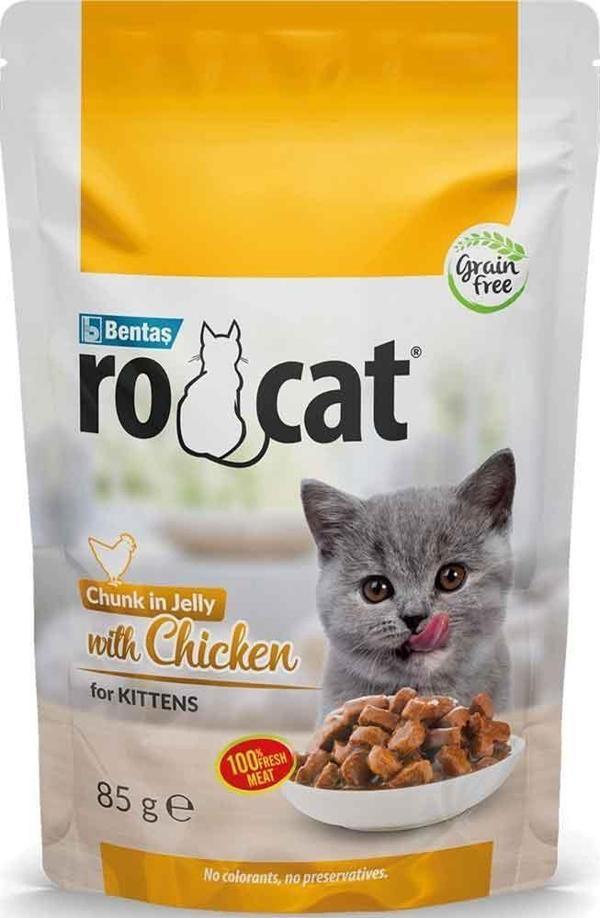 Ro Cat Tavuklu Yavru Kedi Yaş Maması 85 Gr - Image 1