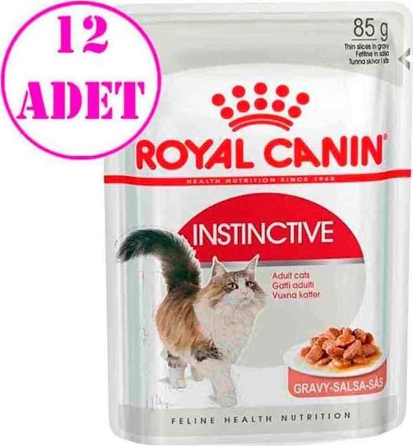 Royal Canin İnstinctive Gravy Kedi yaş Mama 85 Gr 12 Adet - Image 1