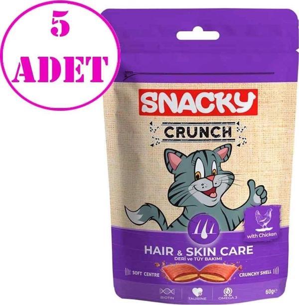 Snacky Crunchy Tavuklu Kedi Ödülü Hair-Skin 60 gr 5 AD - Image 1