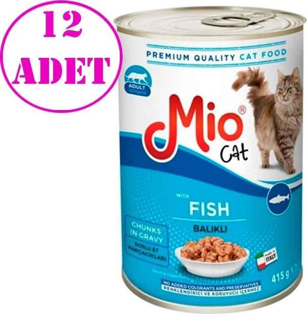 Mio Balıklı Yetişkin Kedi Konservesi 415 Gr 12 AD - Image 1