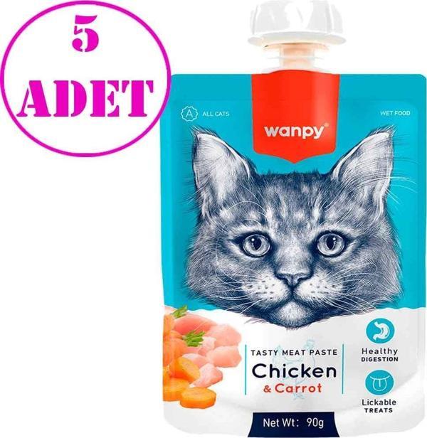 Wanpy Kedi Ödülü Tavuklu Havuçlu Ezme 90 Gr 5 AD - Image 1