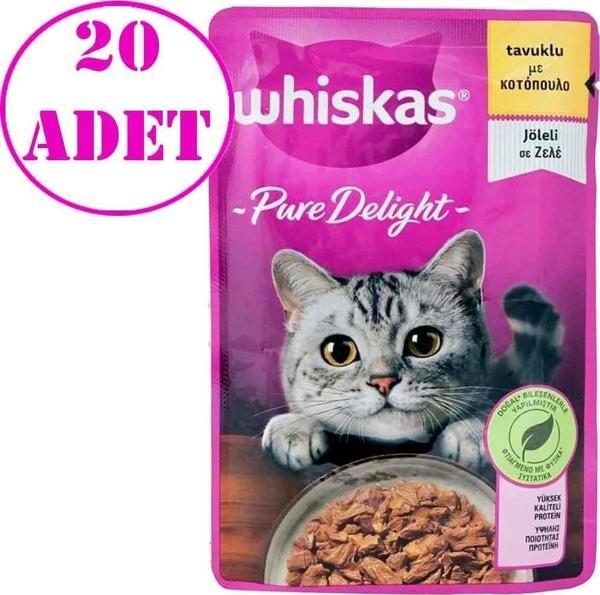 Whiskas Pouch Pure Delight Tavuklu Kedi Konservesi 85 Gr 20 AD - Image 1
