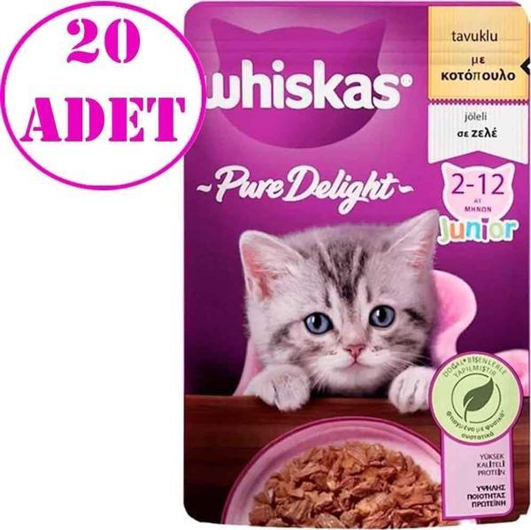 Whiskas Pure Delight Tavuklu Yavru Kedi Maması 85 Gr 20 AD - Image 1